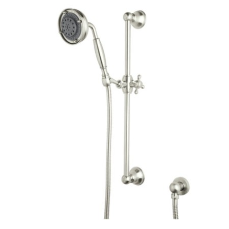 ROHL Hand Shower Hose Bar And Outlet Set, Polished Nickel, Wall 1311PN